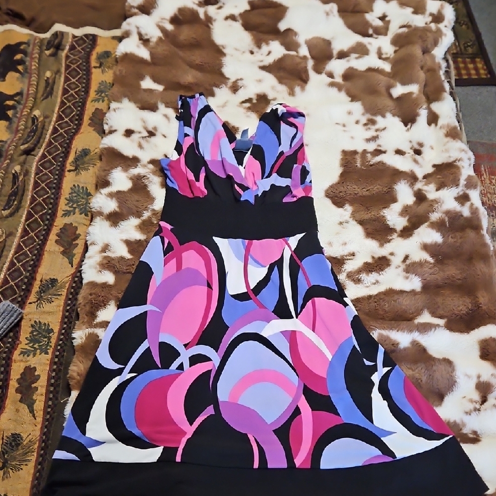 Vibrant Women's Maxi Dress in Pink and Purple